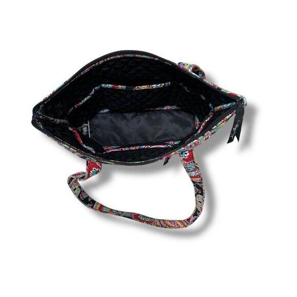 Vera Bradley Large Quilted Shoulder Bag Vibrant Paisley Print - Picture 10 of 10